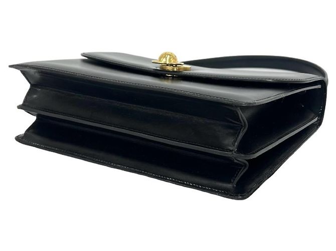 Céline Celine Vintage Starball Logo Hardware Mini Leder-Tote-Bag Schwarz - Ansicht 8