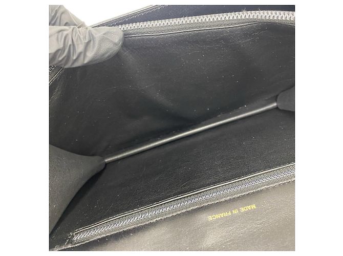 Céline Celine Vintage Starball Logo Hardware Mini Leder-Tote-Bag Schwarz - Ansicht 9
