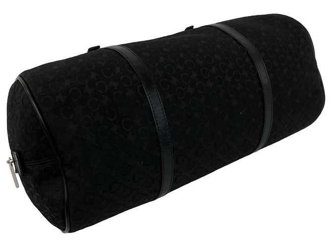 Triomphe Céline Bolso Celine C Macadam Blazon Canvas Leather Negro - vista 7