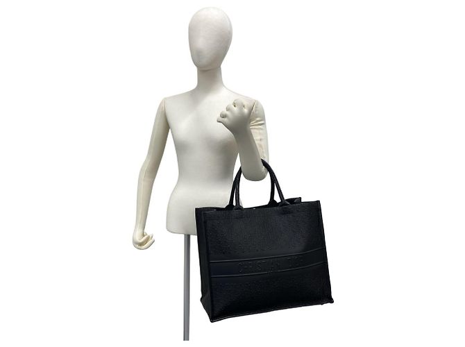 Christian Dior Book Tote Ledertasche mit geprägtem Trotter-Logo - Ansicht 2