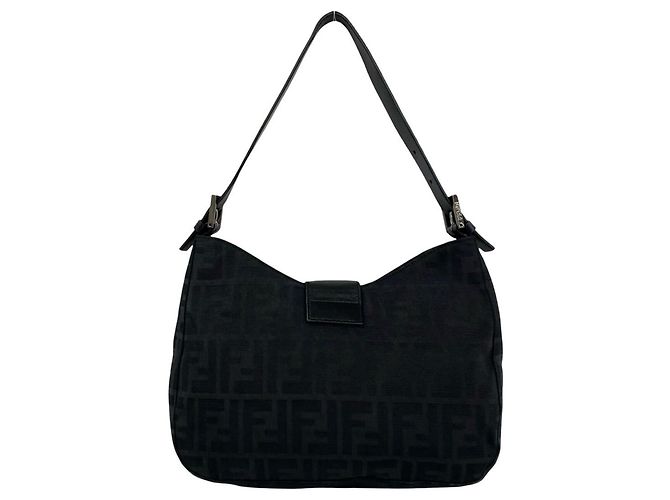 FENDI Vintage Zucca FF Pattern Handtasche Schwarz - Ansicht 3