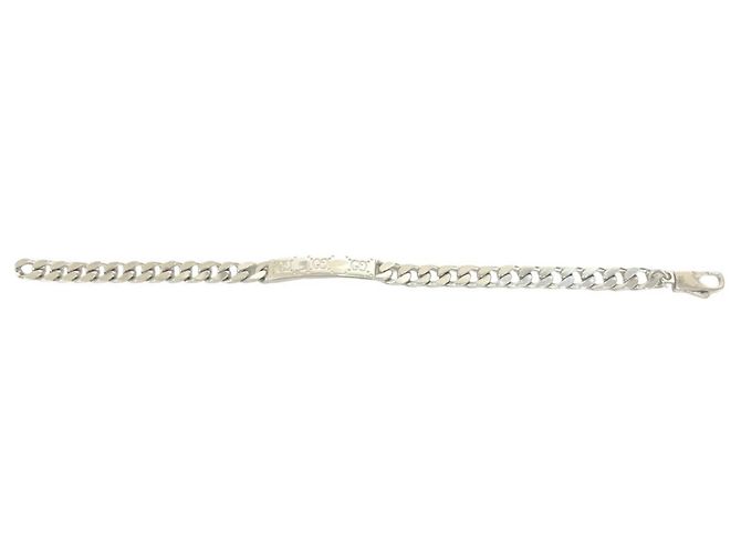 Gucci Silver 925 Cuban Link ID Bracelet Silvery - view 5