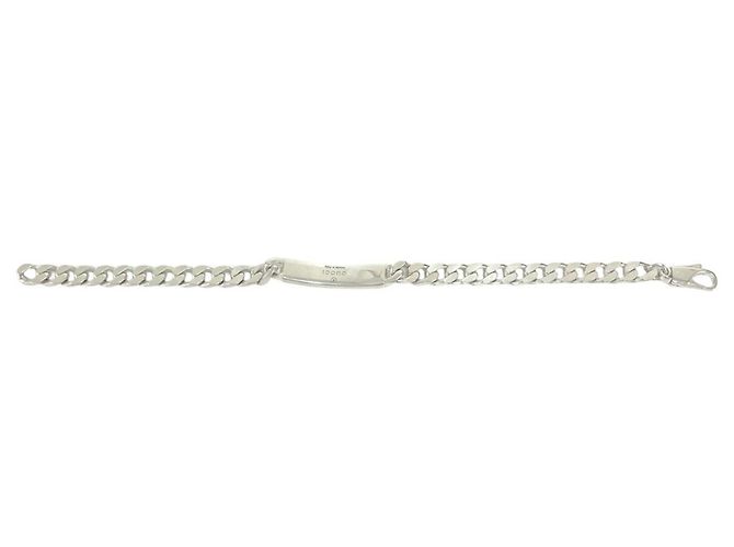 Gucci Silver 925 Cuban Link ID Bracelet Silvery - view 6