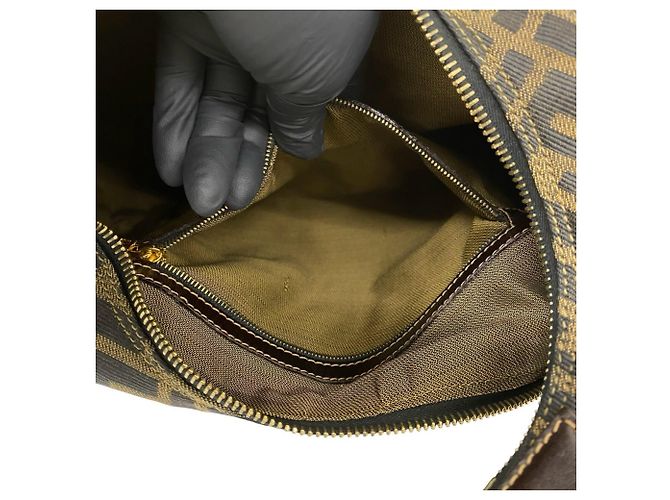 FENDI Vintage Handtasche mit Zucca FF-Muster Braun - Ansicht 10