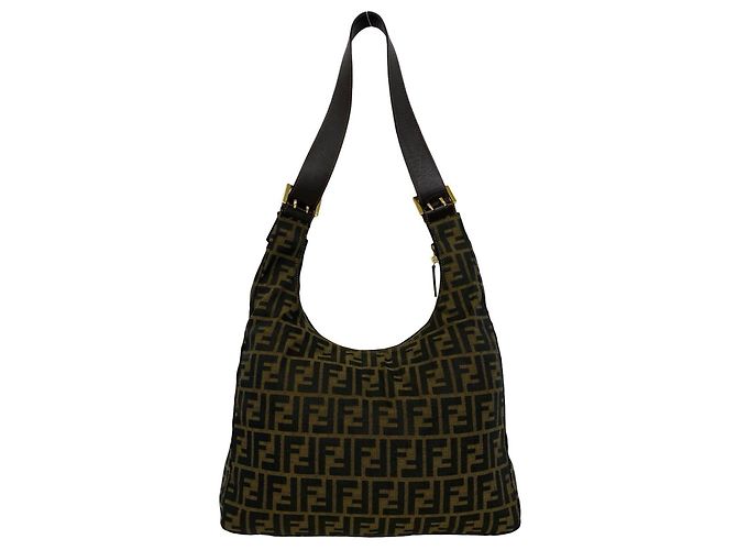 FENDI Vintage Handtasche mit Zucca FF-Muster Braun - Ansicht 3