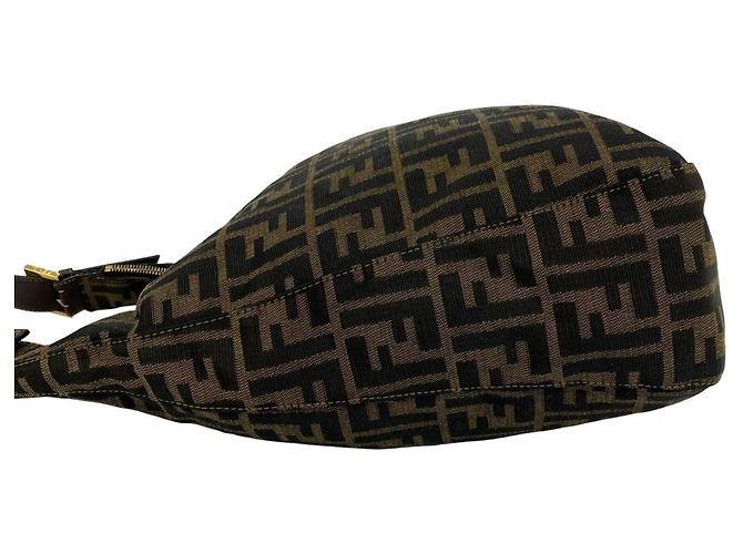 FENDI Vintage Handtasche mit Zucca FF-Muster Braun - Ansicht 5