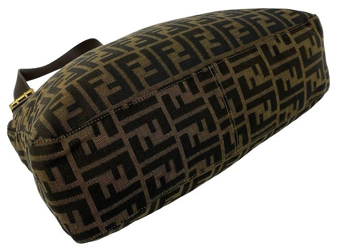 FENDI Vintage Handtasche mit Zucca FF-Muster Braun - Ansicht 7