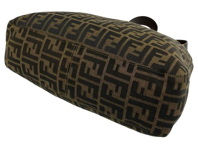 FENDI Vintage Handtasche mit Zucca FF-Muster Braun - Ansicht 8