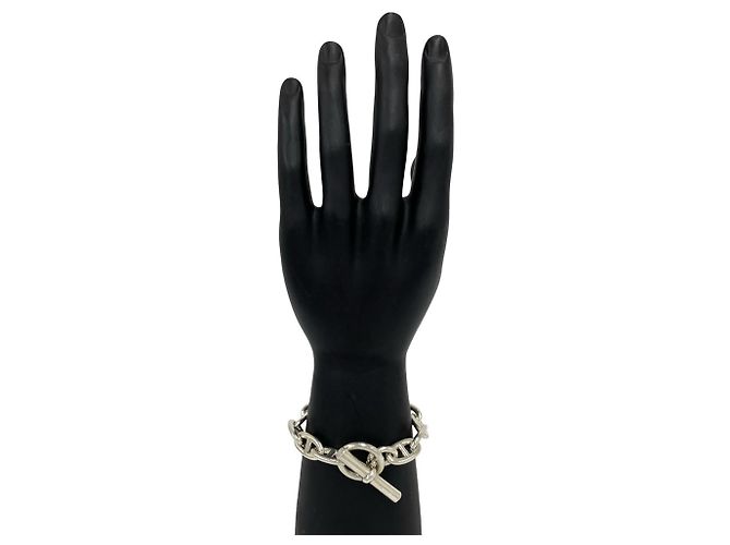 Hermès Bracelet Gourmette Hermes Chaine d'Ancre GM Silver Charm Argenté - vue 2
