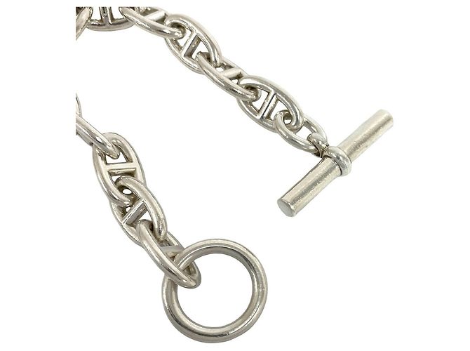 Hermès Bracelet Gourmette Hermes Chaine d'Ancre GM Silver Charm Argenté - vue 4