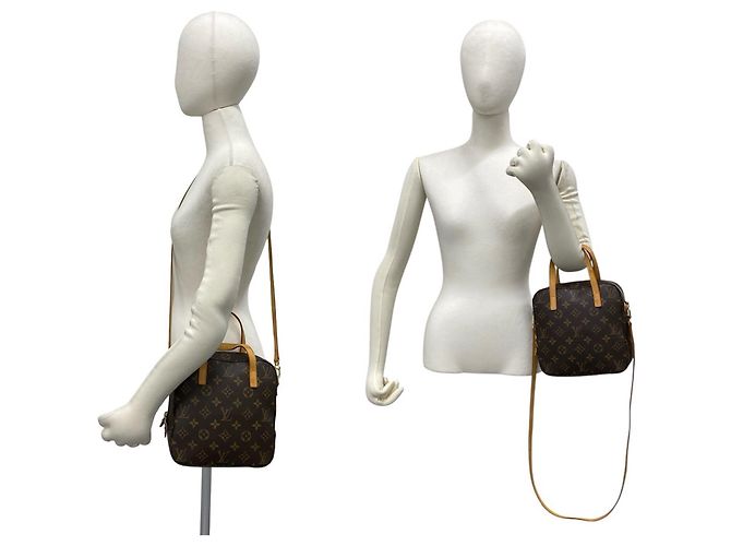 Louis Vuitton Spontini Monogram Schultertasche aus Leder Braun - Ansicht 2