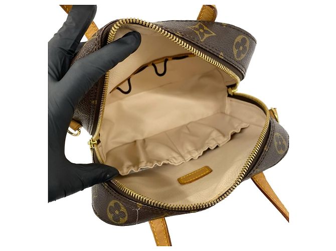 Louis Vuitton Spontini Monogram Schultertasche aus Leder Braun - Ansicht 9