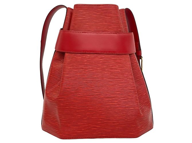 Louis Vuitton Vintage Sac Depaule Epi Leather Shoulder Bag Rosso - vista 3