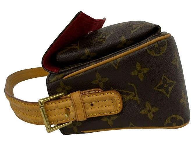 Bolsa de Ombro Louis Vuitton Vivacite MM Monogram em Couro Marrom - vista 5