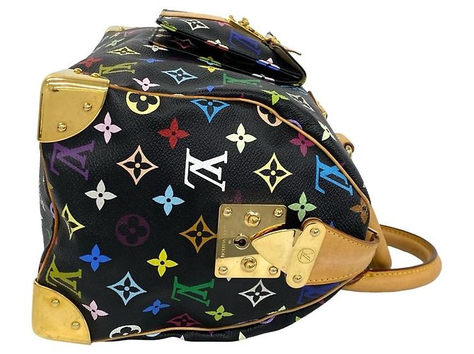 Borsa a mano Louis Vuitton Speedy 30 Monogram Multicolor in pelle Nero - vista 6