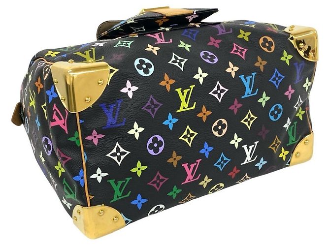 Borsa a mano Louis Vuitton Speedy 30 Monogram Multicolor in pelle Nero - vista 7