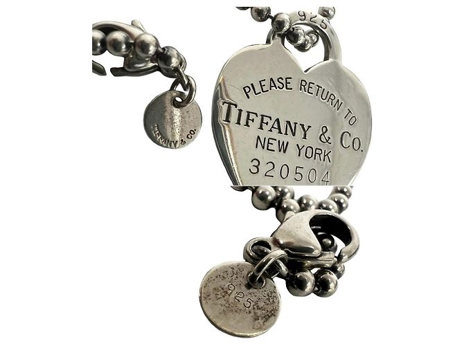 Autre Marque Collana Tiffany Return to Heart con catena a pallini Argento - vista 3