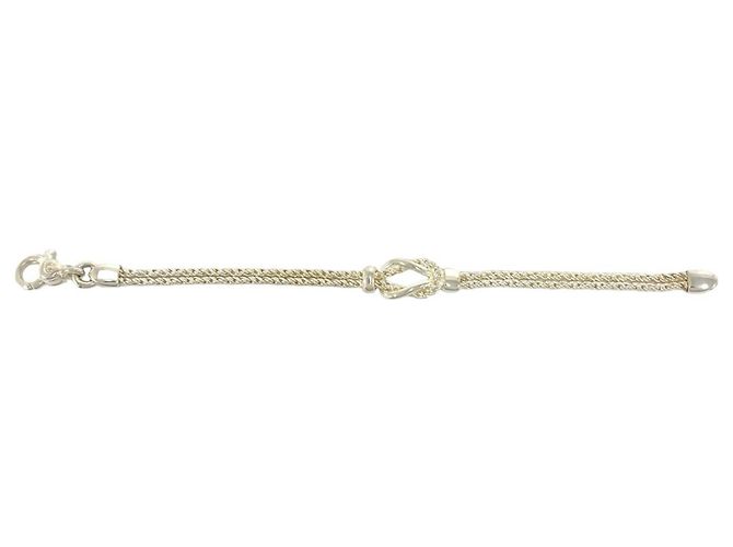 Autre Marque Bracciale Tiffany Vintage Double Rope Center Knot Argento - vista 5