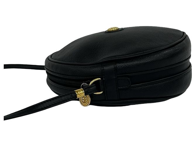 Bolso de hombro de cuero con herrajes Interlocking G Vintage GUCCI Negro - vista 5