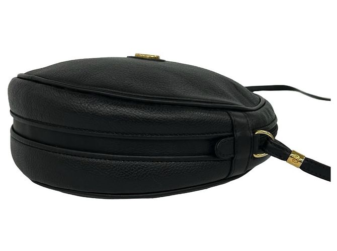 Bolso de hombro de cuero con herrajes Interlocking G Vintage GUCCI Negro - vista 8