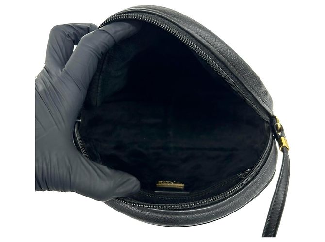 Bolso de hombro de cuero con herrajes Interlocking G Vintage GUCCI Negro - vista 9