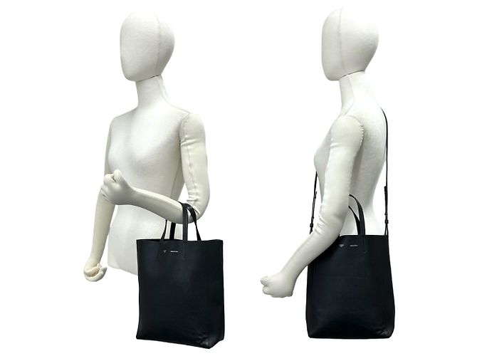 Céline Borsa a tracolla 2-way Vertical Cabas in pelle CELINE Nero - vista 2