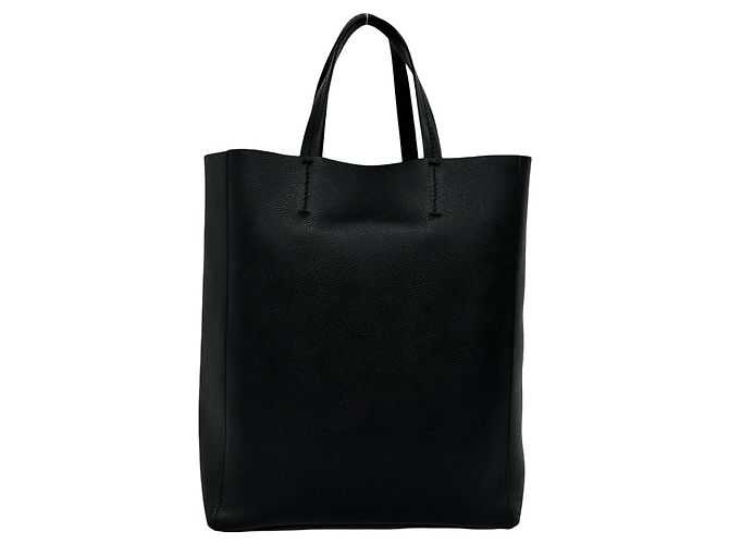 Céline Borsa a tracolla 2-way Vertical Cabas in pelle CELINE Nero - vista 3