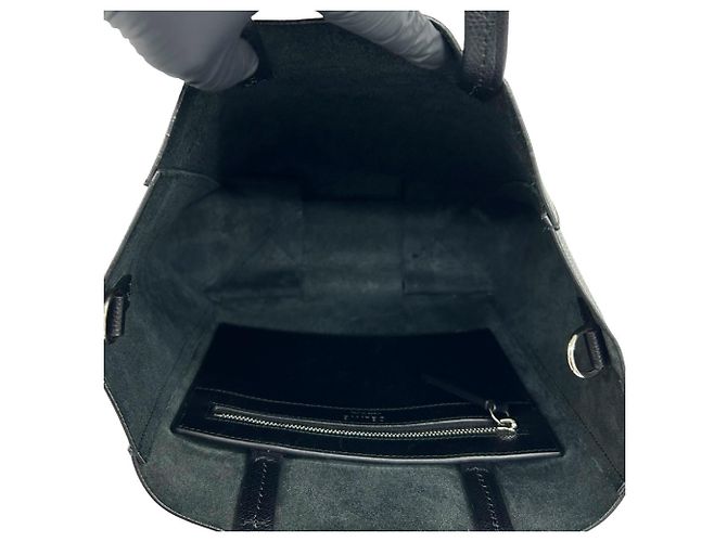 Céline Borsa a tracolla 2-way Vertical Cabas in pelle CELINE Nero - vista 9