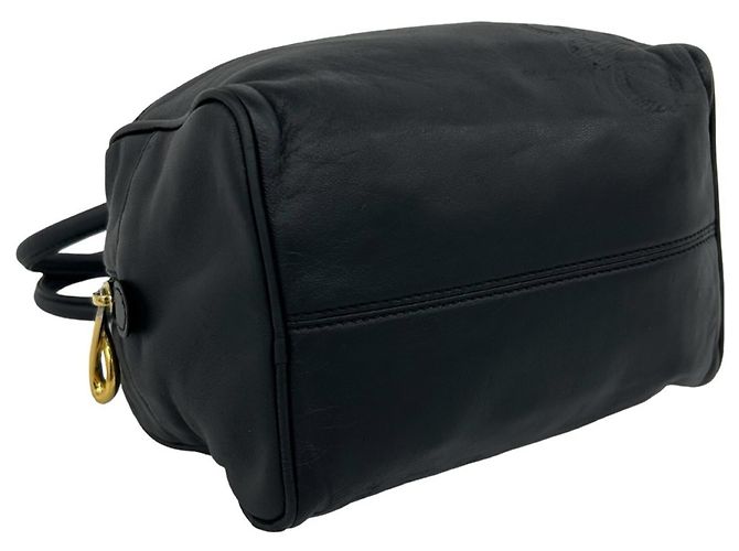 Loewe Vintage Mini-Handtasche aus Nappa-Leder mit eingraviertem Anagramm-Logo Schwarz - Ansicht 7