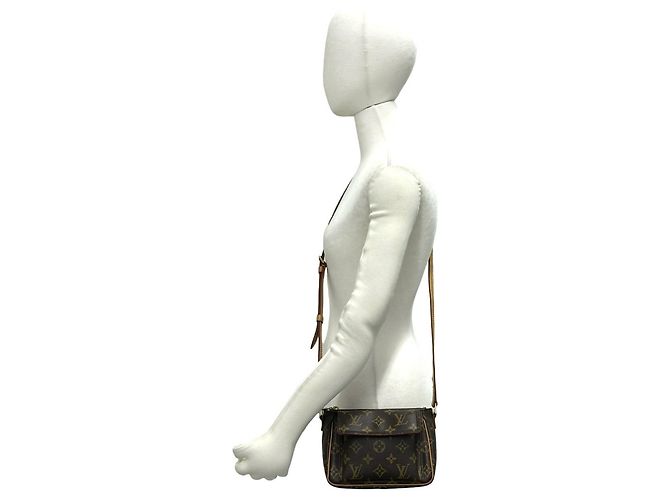 Borsa a tracolla mini Louis Vuitton Vivacite PM Monogram in pelle Marrone - vista 2
