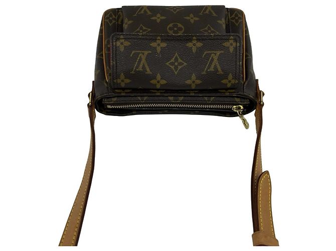 Borsa a tracolla mini Louis Vuitton Vivacite PM Monogram in pelle Marrone - vista 4