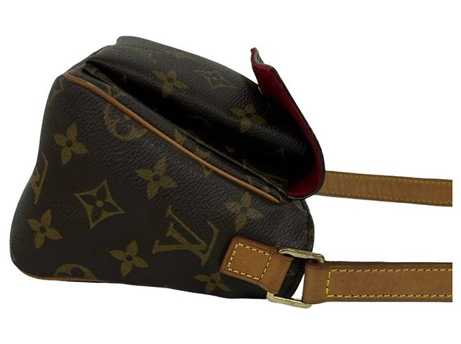 Borsa a tracolla mini Louis Vuitton Vivacite PM Monogram in pelle Marrone - vista 6
