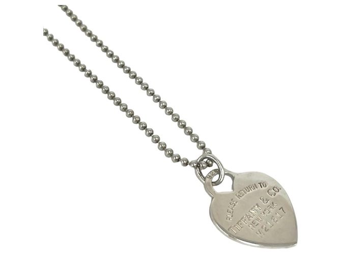 Autre Marque Collana Tiffany Return to Heart con catena a pallini Argento - vista 4