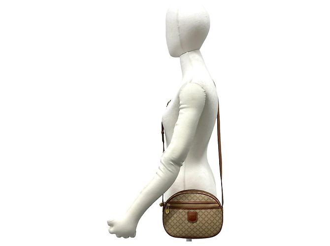 Céline Celine Vintage Macadam Blazon Triomphe Logo Mini Shoulder Bag Braun - Ansicht 2