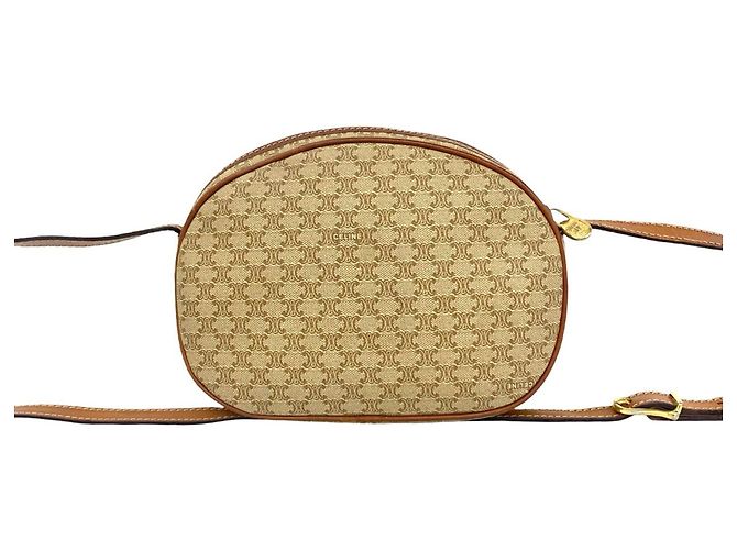 Céline Celine Vintage Macadam Blazon Triomphe Logo Mini Shoulder Bag Braun - Ansicht 3