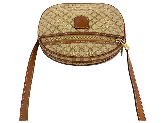 Céline Celine Vintage Macadam Blazon Triomphe Logo Mini Shoulder Bag Braun - Ansicht 4