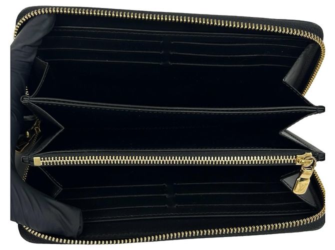 Cartera Zippy Louis Vuitton Nanogram de piel Negro - vista 8