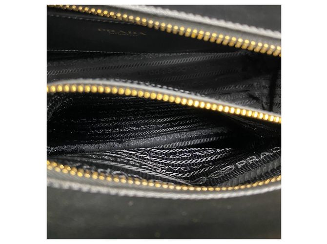 Tote Borsa a tracolla in pelle con logo Prada Nero - vista 10