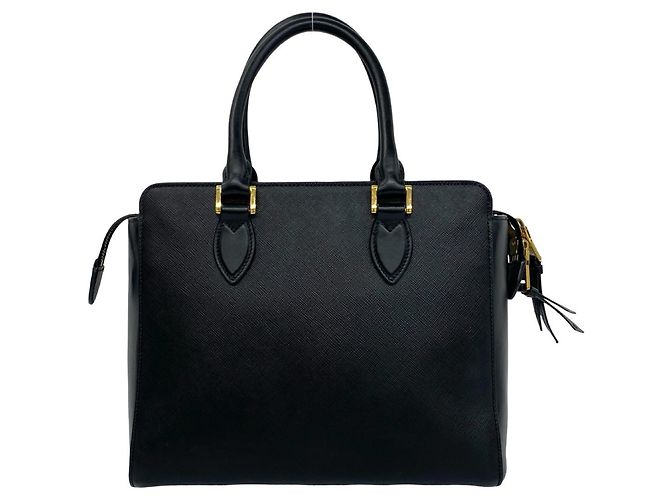Tote Borsa a tracolla in pelle con logo Prada Nero - vista 3