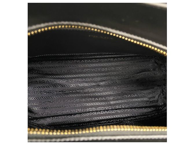 Tote Borsa a tracolla in pelle con logo Prada Nero - vista 9