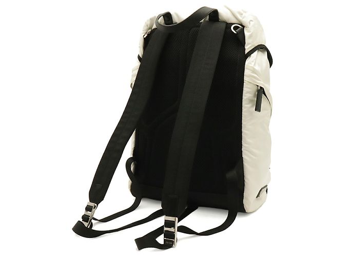 Mochila Prada Bianco White Nylon Branco - vista 3