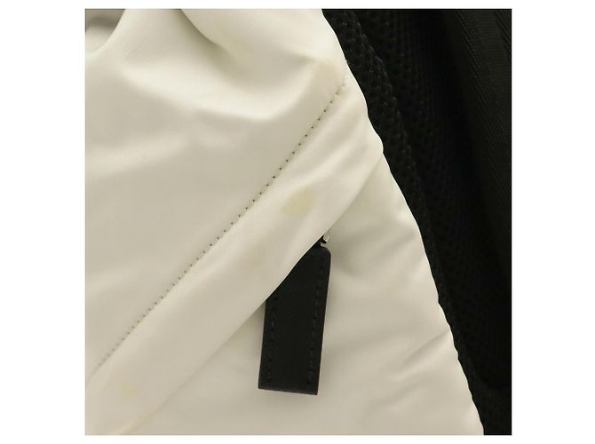 Mochila Prada Bianco White Nylon Branco - vista 6