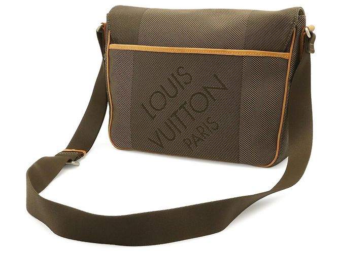 Borsa Louis Vuitton Damier Geant Petit Messager Cachi - vista 3