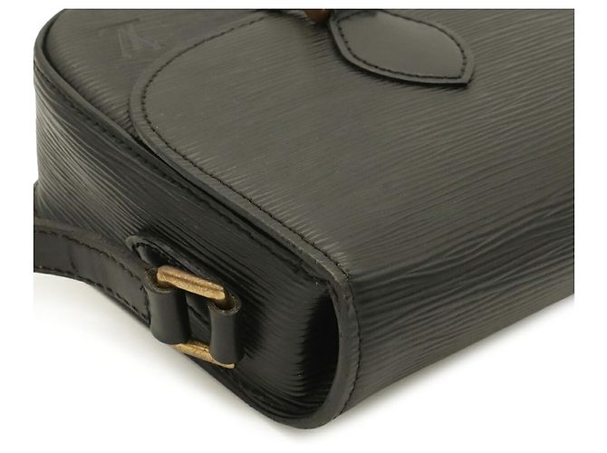 Borsa a tracolla Louis Vuitton Epi Mini Saint Cloud Pochette Nero Bianco - vista 4