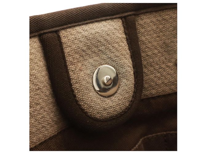 Borsa Tote CHANEL Linea Deauville MM Medium Marrone - vista 9