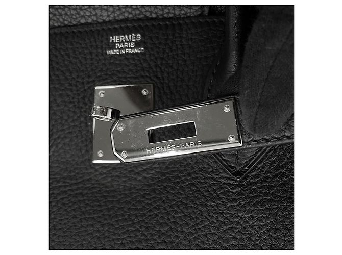 Hermès Borsa Hermes Birkin 30 in pelle Taurillon Clemence nera Nero - vista 15