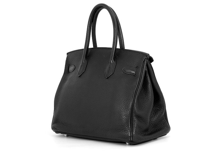 Hermès Borsa Hermes Birkin 30 in pelle Taurillon Clemence nera Nero - vista 2
