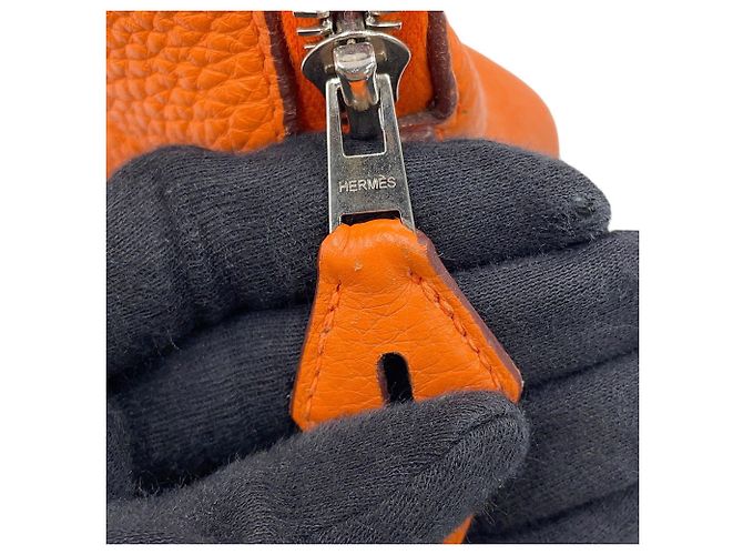 Hermès Hermes Bolide 31 Handtasche Orange - Ansicht 9
