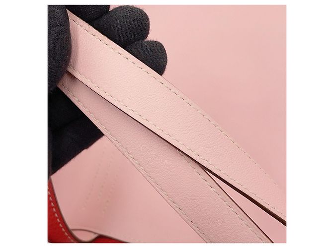 Hermès Borsa Hermes Kara Double Sens in Rose Sakura Rosa - vista 11