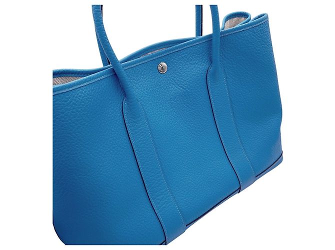 Hermès Hermes Garden PM Tote Bag Blau - Ansicht 12